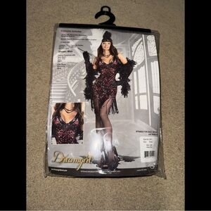 Dreamgirl Flapper Black and Red Sequin Costume